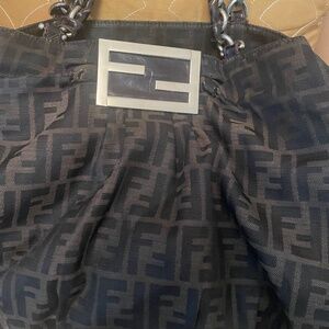 Fendi Zucca Mia Shoulder Bag -Authentic